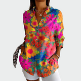 おしゃれな花柄シャツ