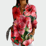 おしゃれな花柄シャツ