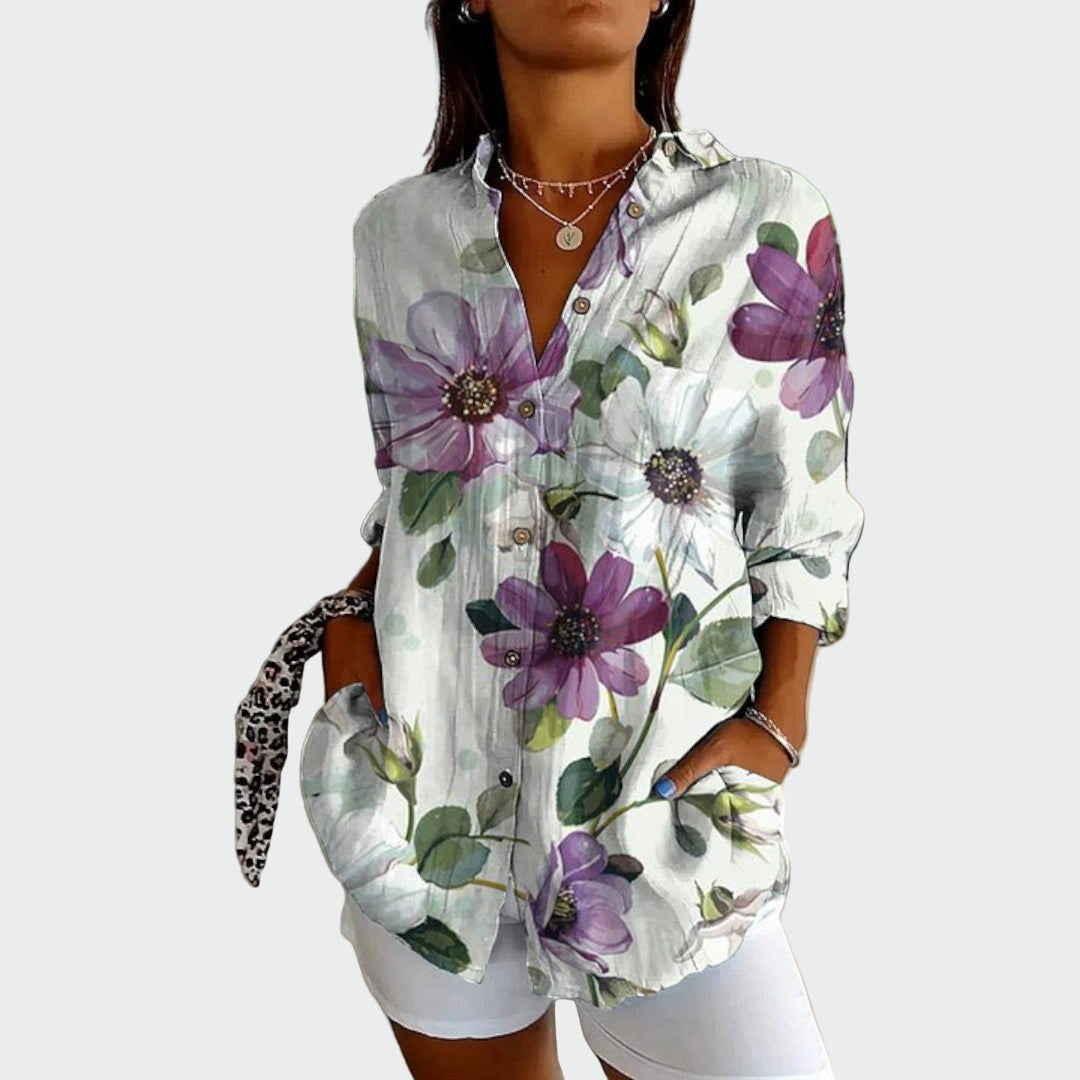 おしゃれな花柄シャツ